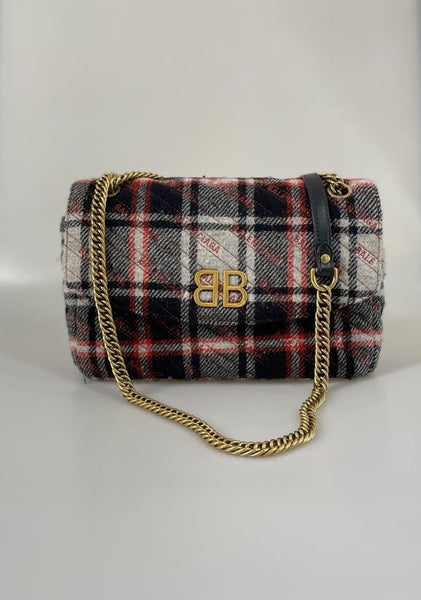 Balenciaga BB tweed väska SV11389