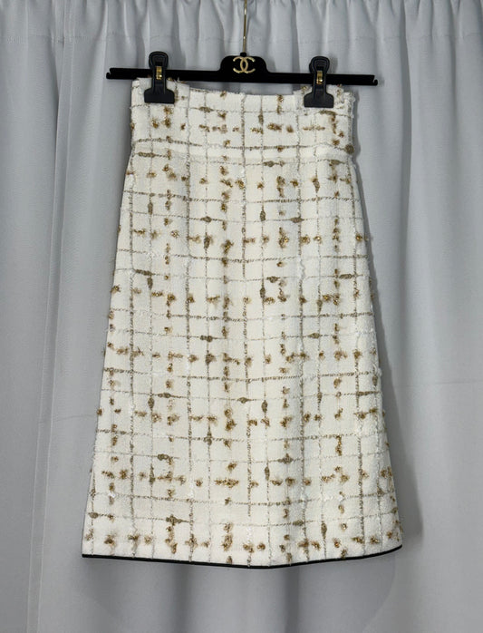 Chanel Fantasy tweed Kjol Fr 34 SV14854