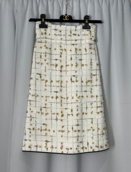 Chanel Fantasy tweed Kjol Fr 34 SV14854