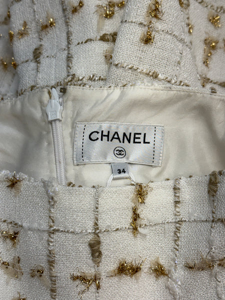 Chanel Fantasy tweed Kjol Fr 34 SV14854