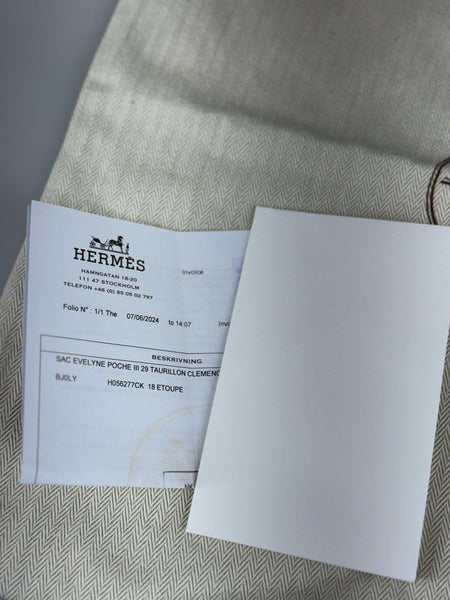 Hermés Evelyne 29 väska SV15843