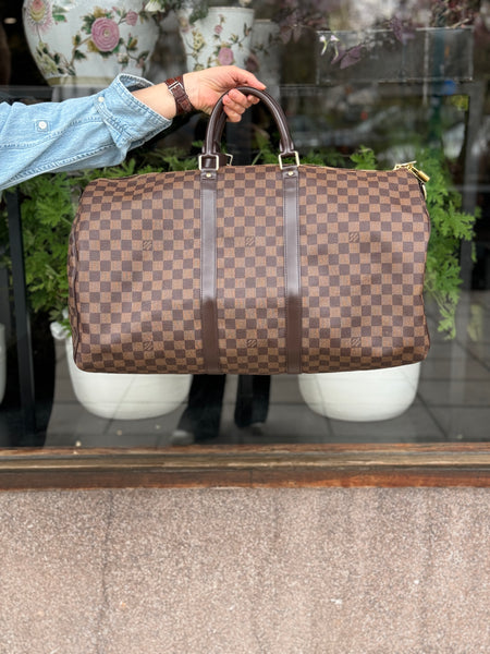 Louis Vuitton Keepall Bandoulière Damier ebene 55 SV12615