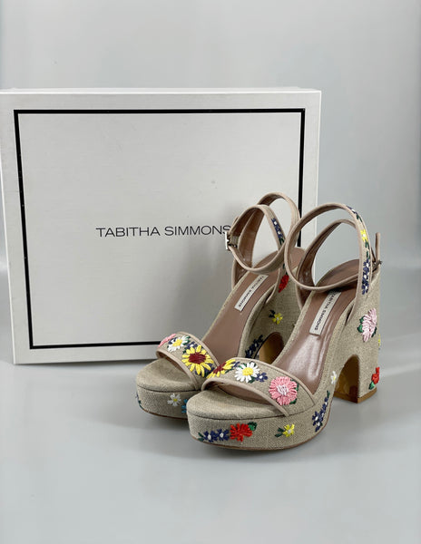 Tabitha Simmons platå sandaler 38 SV10947