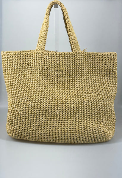 Prada Crochet Raffia tote L SV12786