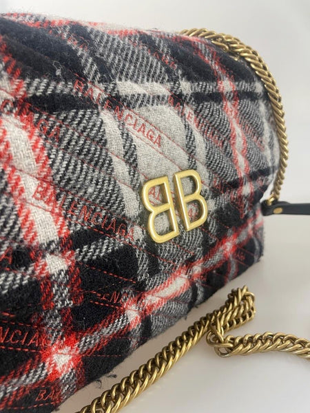 Balenciaga BB tweed väska SV11389