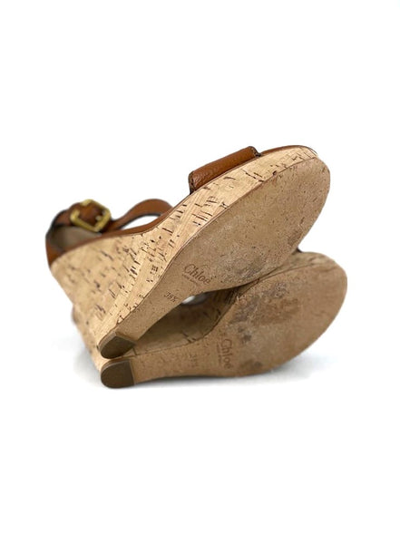 Chloé sandaler kilklackar 38,5 SV11161