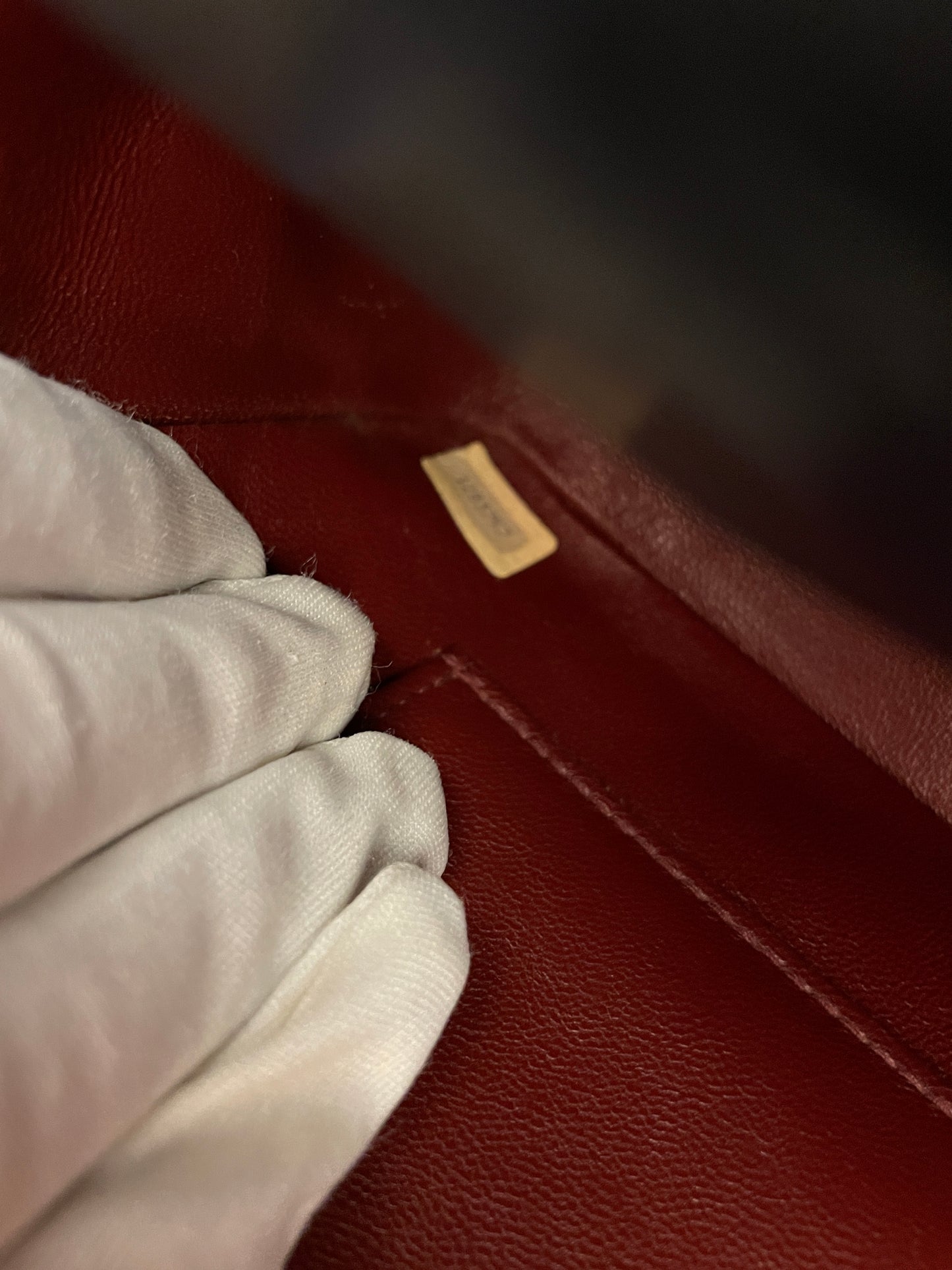 Chanel single flap mörkblå 90-tal SV8282